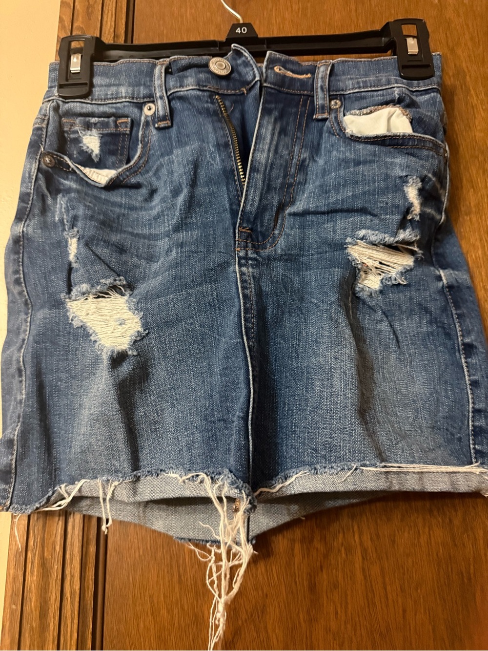 AERO High-Rise Blue Denim Jeans skirt